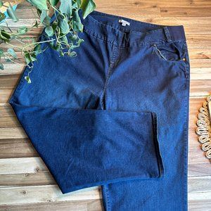 Dark Wash Straight Leg Cut Jeggings